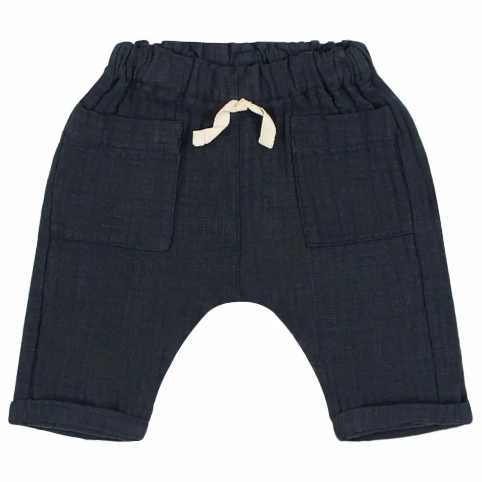 Pantalon Gaze de Coton Bio | Bleu nuit