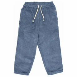 Pantalon Girly Velours Côtelé | Bleu gris