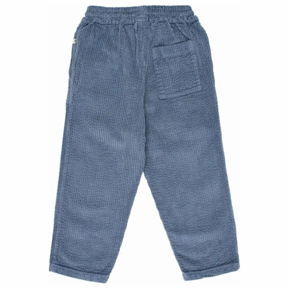Pantalon Girly Velours Côtelé | Bleu gris