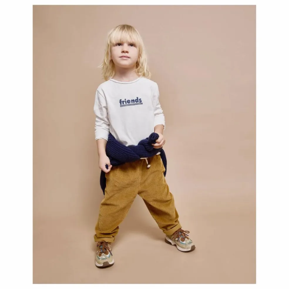 Pantalon Girly Velours Côtelé | Ocre