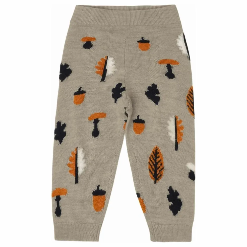 Pantalon Jaquard Laine de Mérinos | Beige chiné