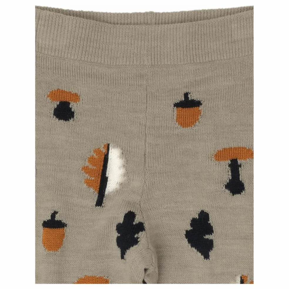 Pantalon Jaquard Laine de Mérinos | Beige chiné