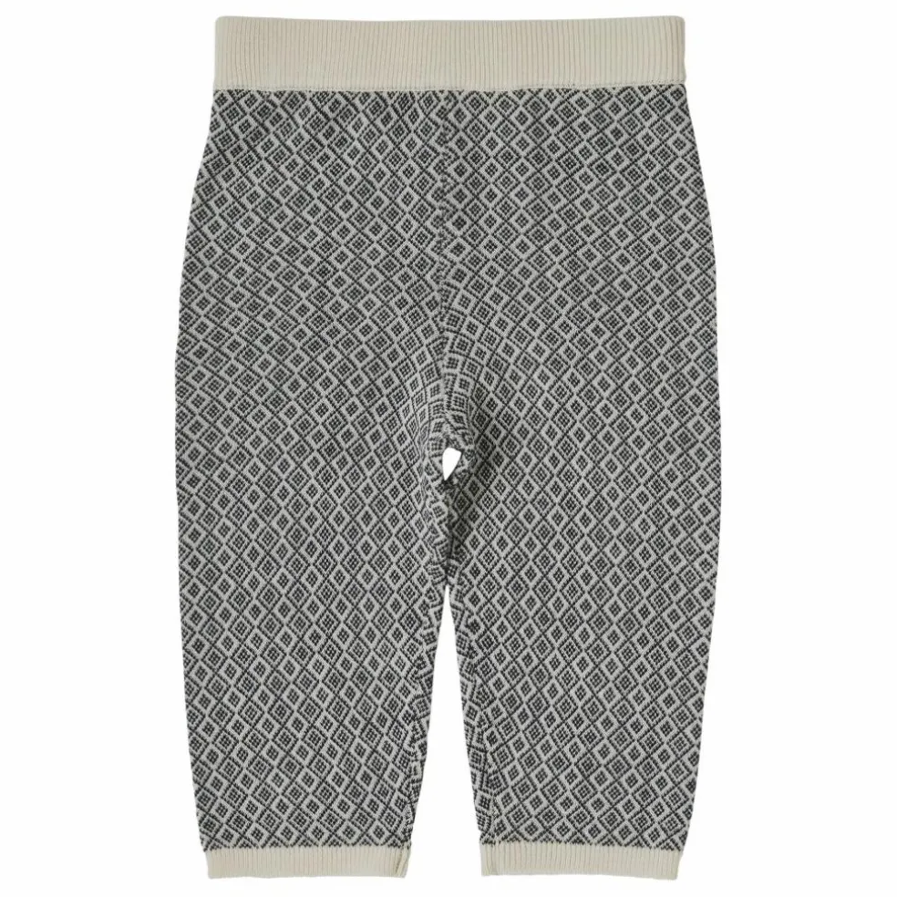 Pantalon Jaquard Maille Extra Fine Laine Mérinos | Bleu marine