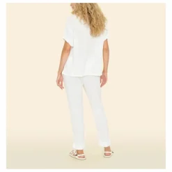 Pantalon Jordyn Gaze de Coton | Blanc
