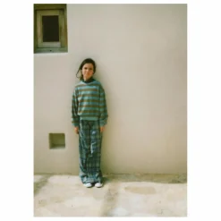 Pantalon Large Carreaux | Bleu