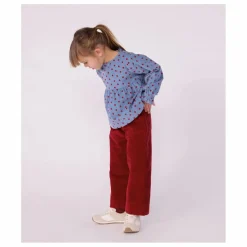 Pantalon Large Velours | Bordeaux