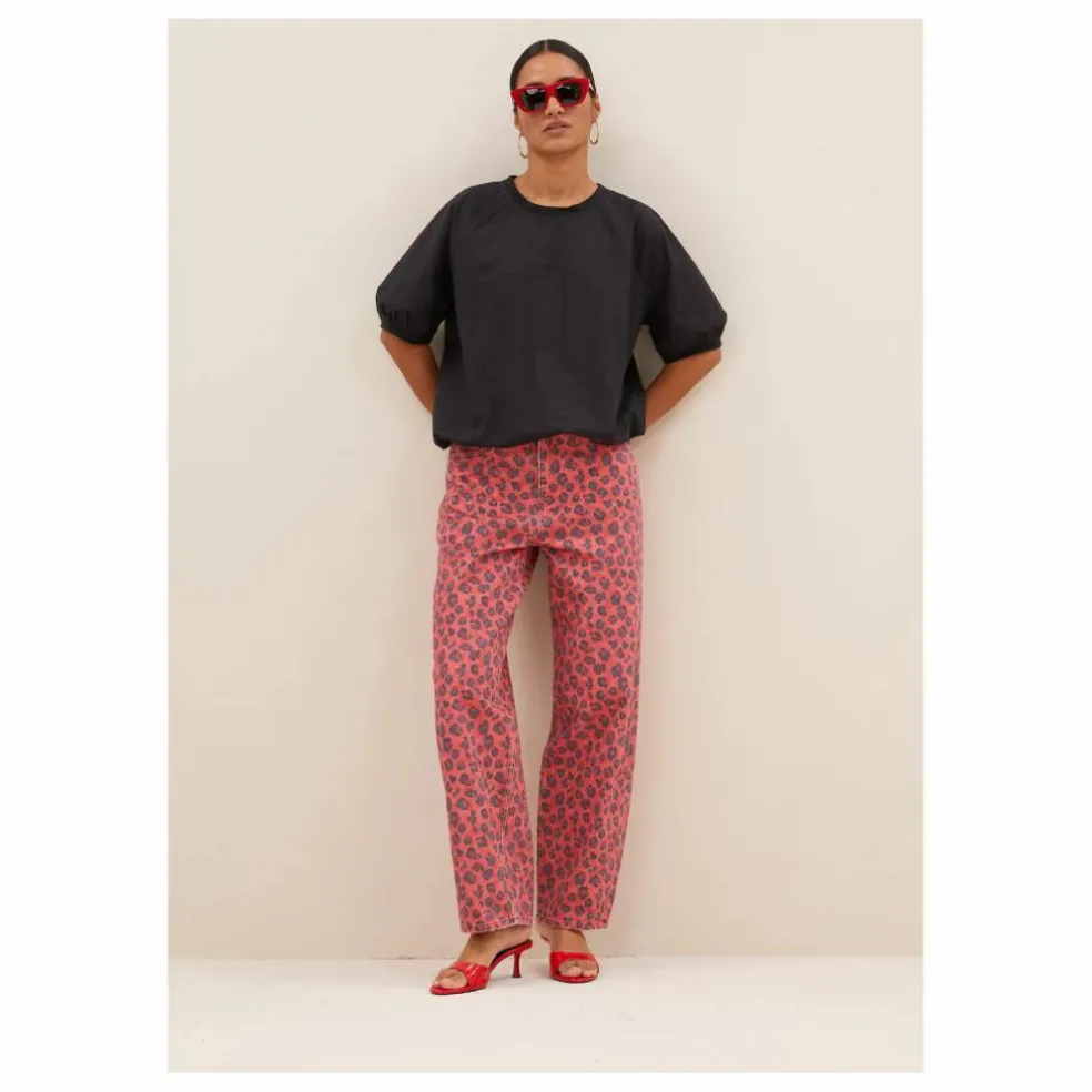 Pantalon Lew Guépard Coton Bio | Rouge