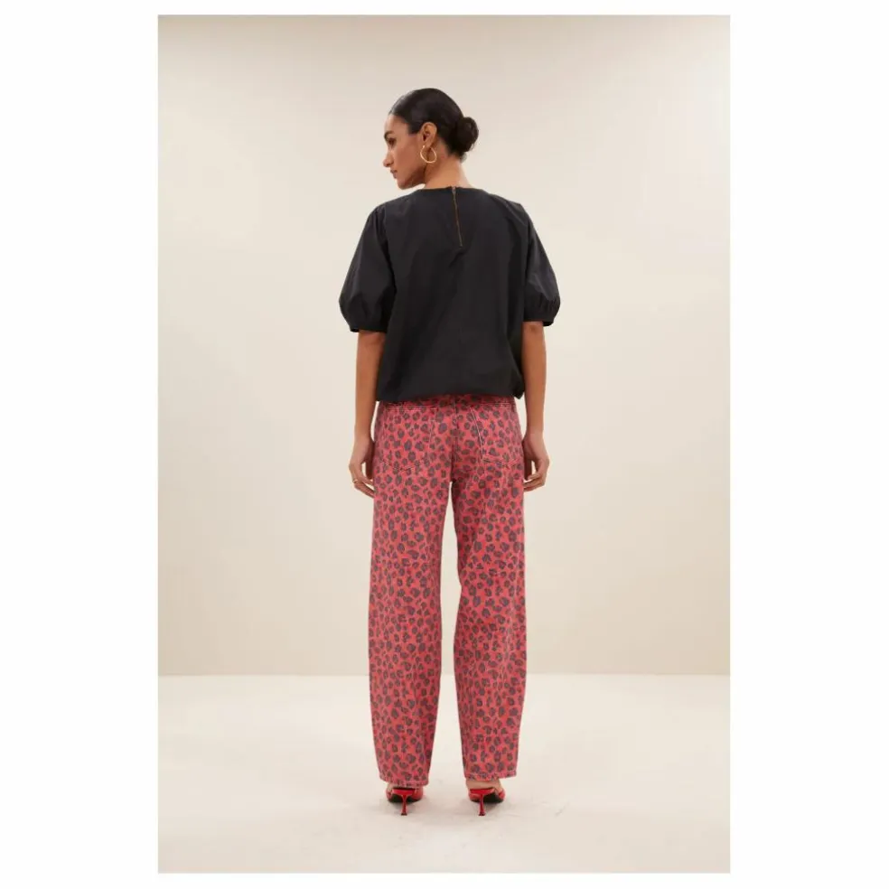 Pantalon Lew Guépard Coton Bio | Rouge