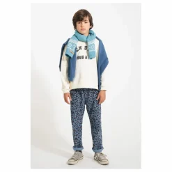 Pantalon Léopard Velours Côtelé | Bleu
