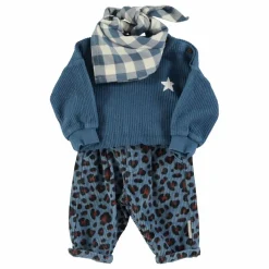 Pantalon Léopard Velours Côtelé | Bleu