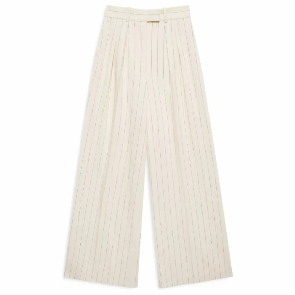 Pantalon Lou Rayé | Crème
