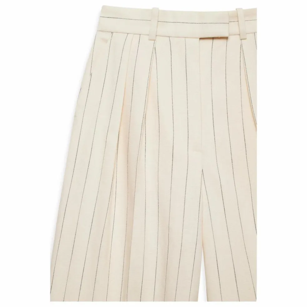 Pantalon Lou Rayé | Crème