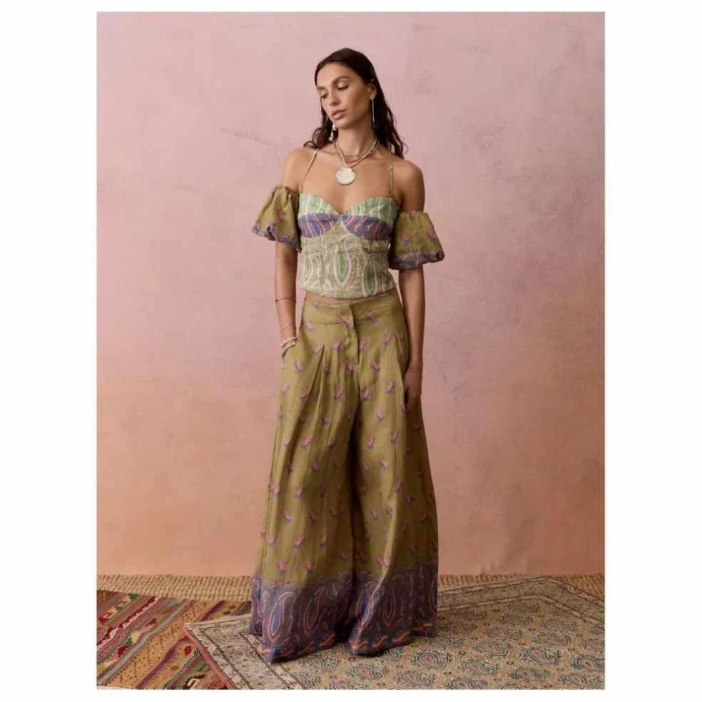 Pantalon Lucent Lin | Vert kaki