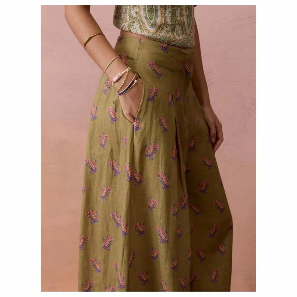 Pantalon Lucent Lin | Vert kaki