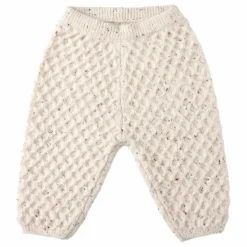Pantalon Maille Chiné | Ecru