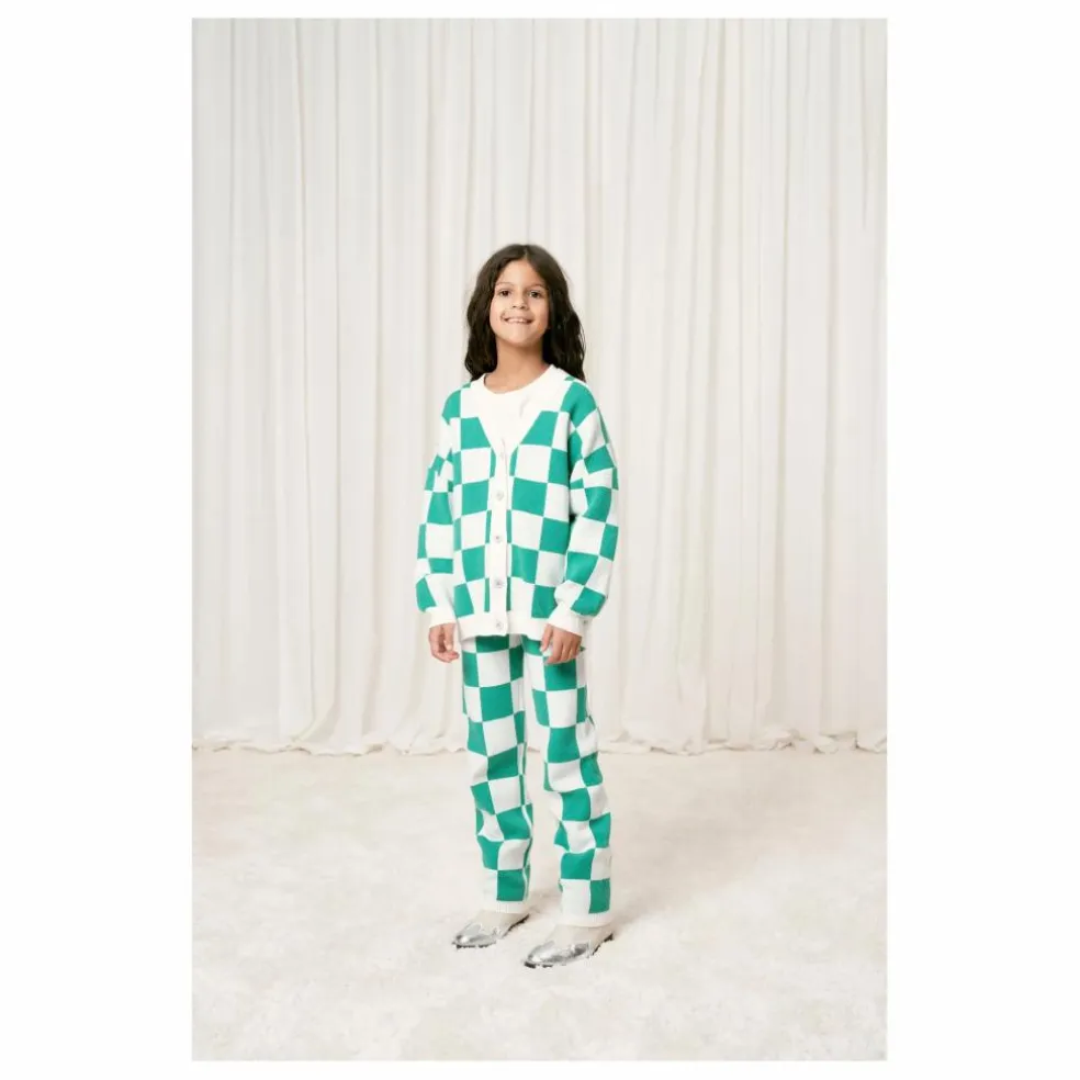 Pantalon Maille Damier | Vert