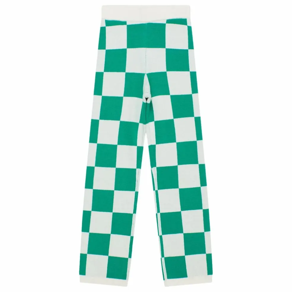 Pantalon Maille Damier | Vert