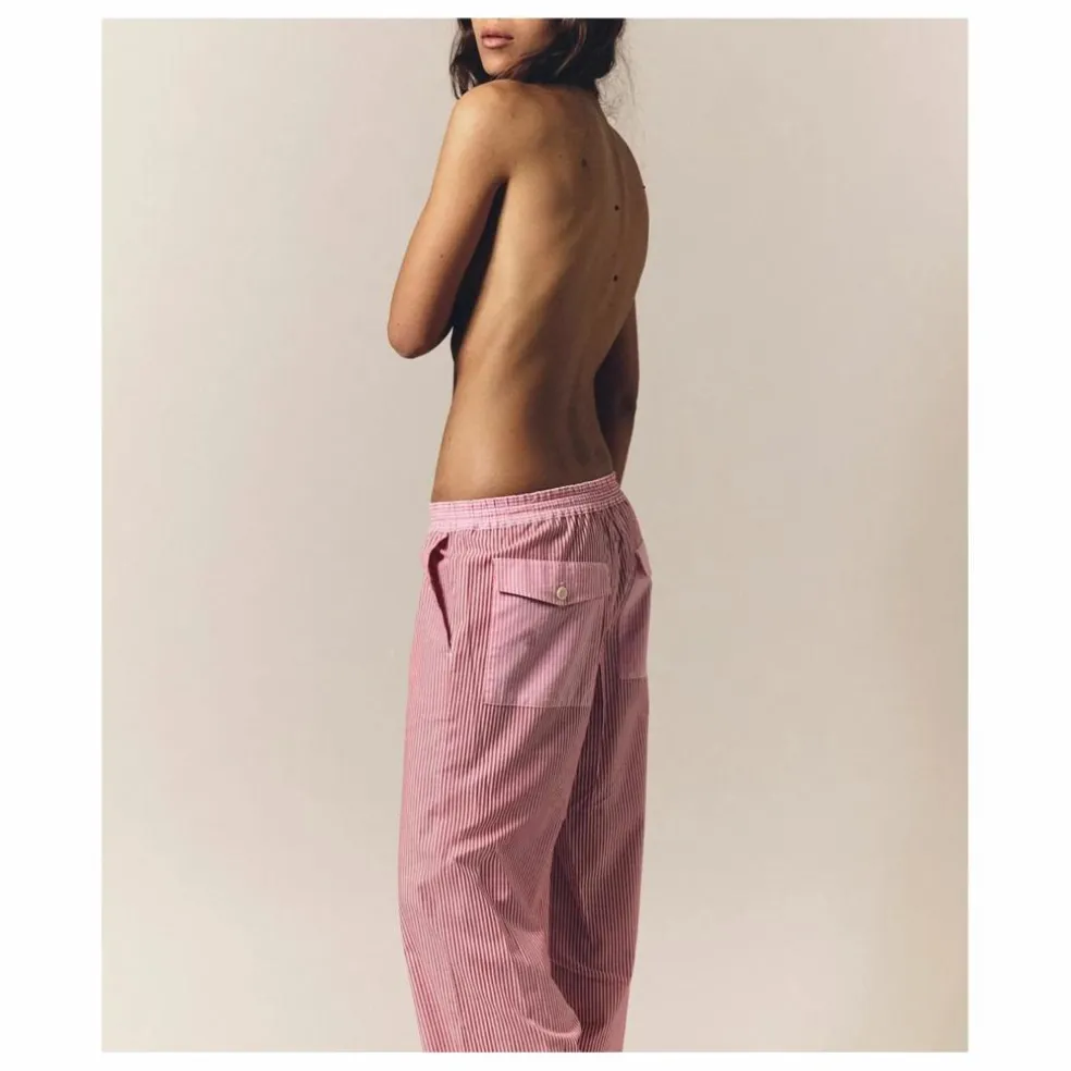 Pantalon Maxime Rayé x Léa Meylan | Rose