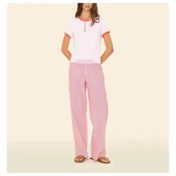 Pantalon Maxime Rayé x Léa Meylan | Rose