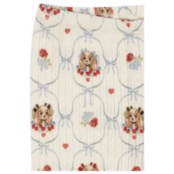 Pantalon Minnie Chiens Pointelle Coton Bio | Ecru
