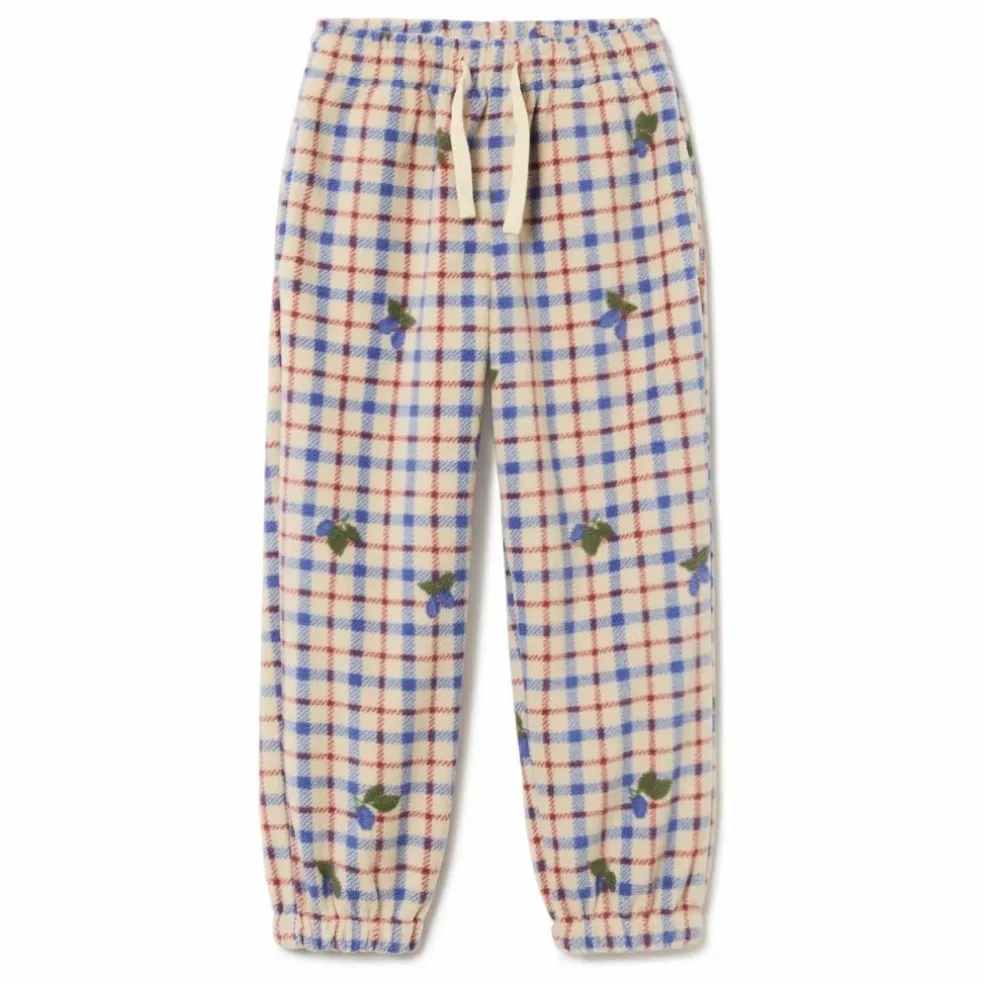 Pantalon Mulberry Carreaux Mini | Ecru