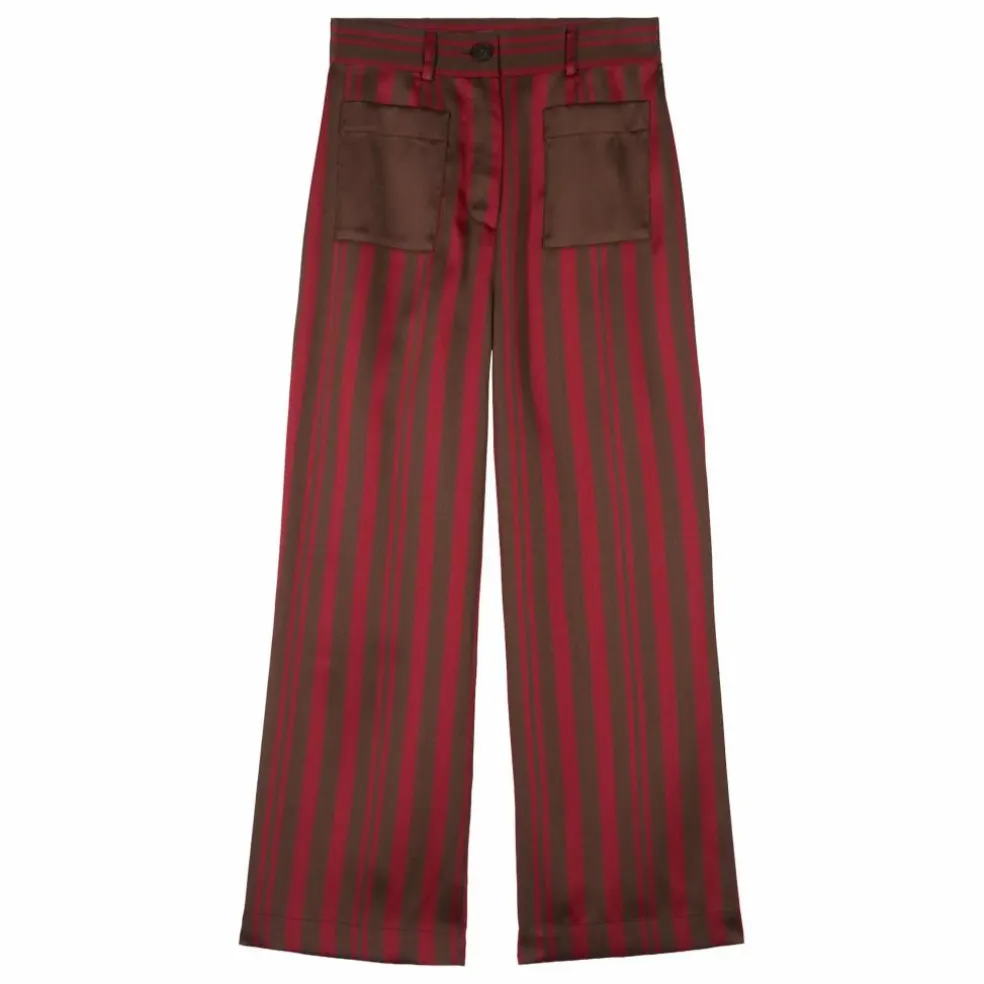 Pantalon Niza Rayé | Marron