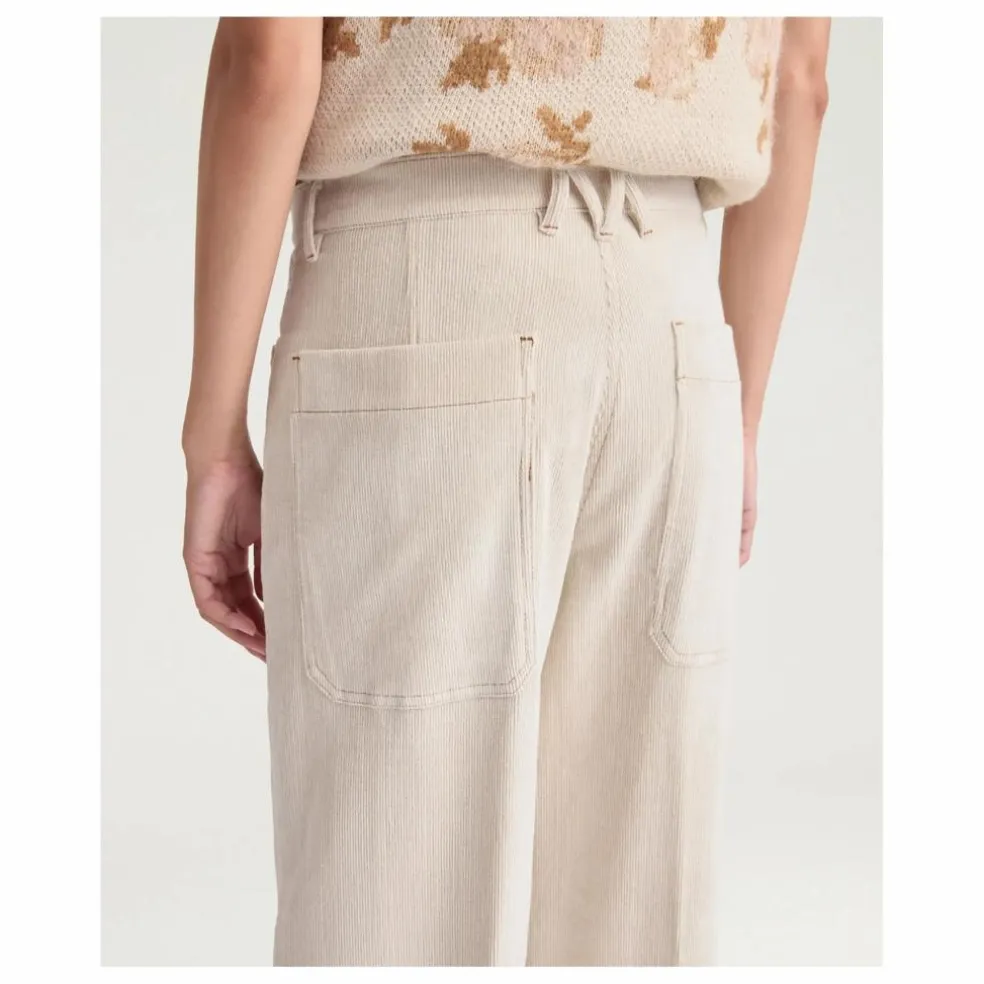 Pantalon Peter Velours Côtelé | Crème