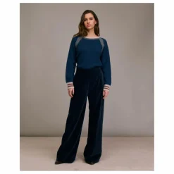 Pantalon Pomeoto Rayé | Bleu