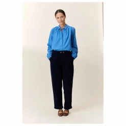 Pantalon Prom Velours Côtelé Coton Bio | Bleu marine