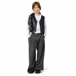 Pantalon Rayé | Gris chiné