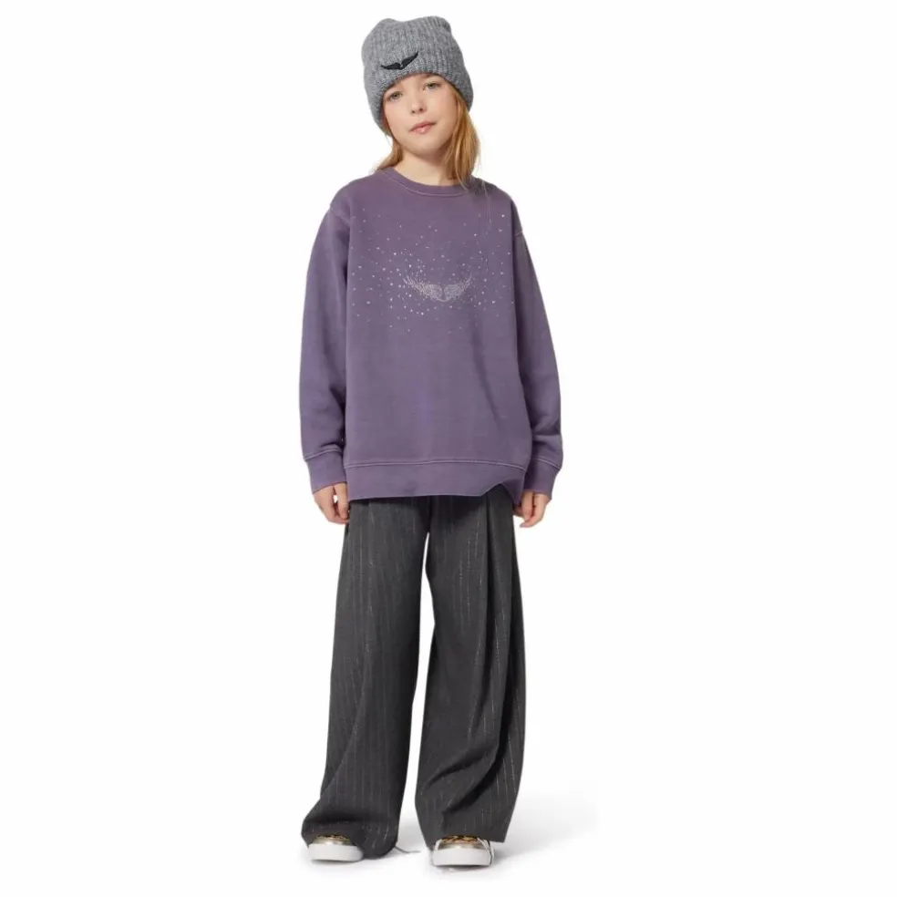 Pantalon Rayé | Gris chiné