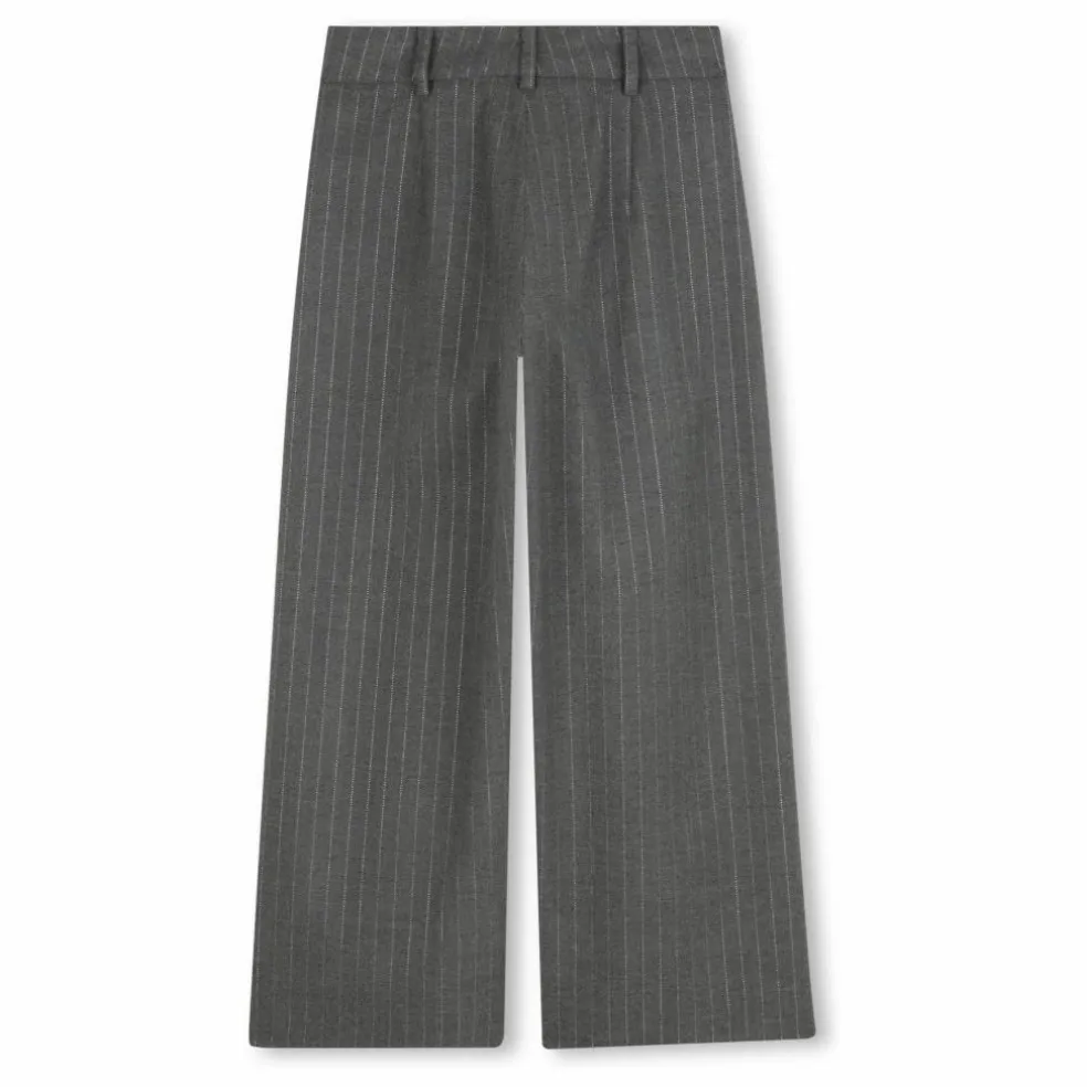 Pantalon Rayé | Gris chiné