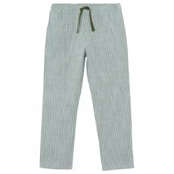 Pantalon Rayé | Vert céladon