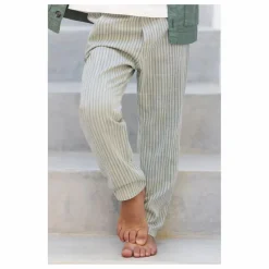Pantalon Rayé | Vert céladon