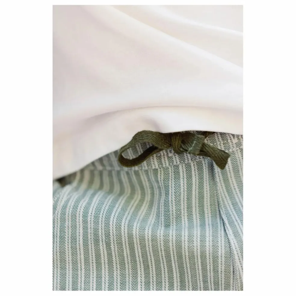 Pantalon Rayé | Vert céladon