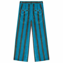 Pantalon Rayé Velours | Bleu
