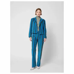 Pantalon Rayée Velours - Collection Femme | Bleu marine