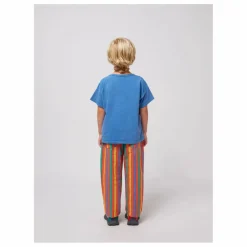 Pantalon Rayure Coton Bio | Rouge