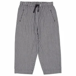 Pantalon Rayures Coton Bio | Bleu marine