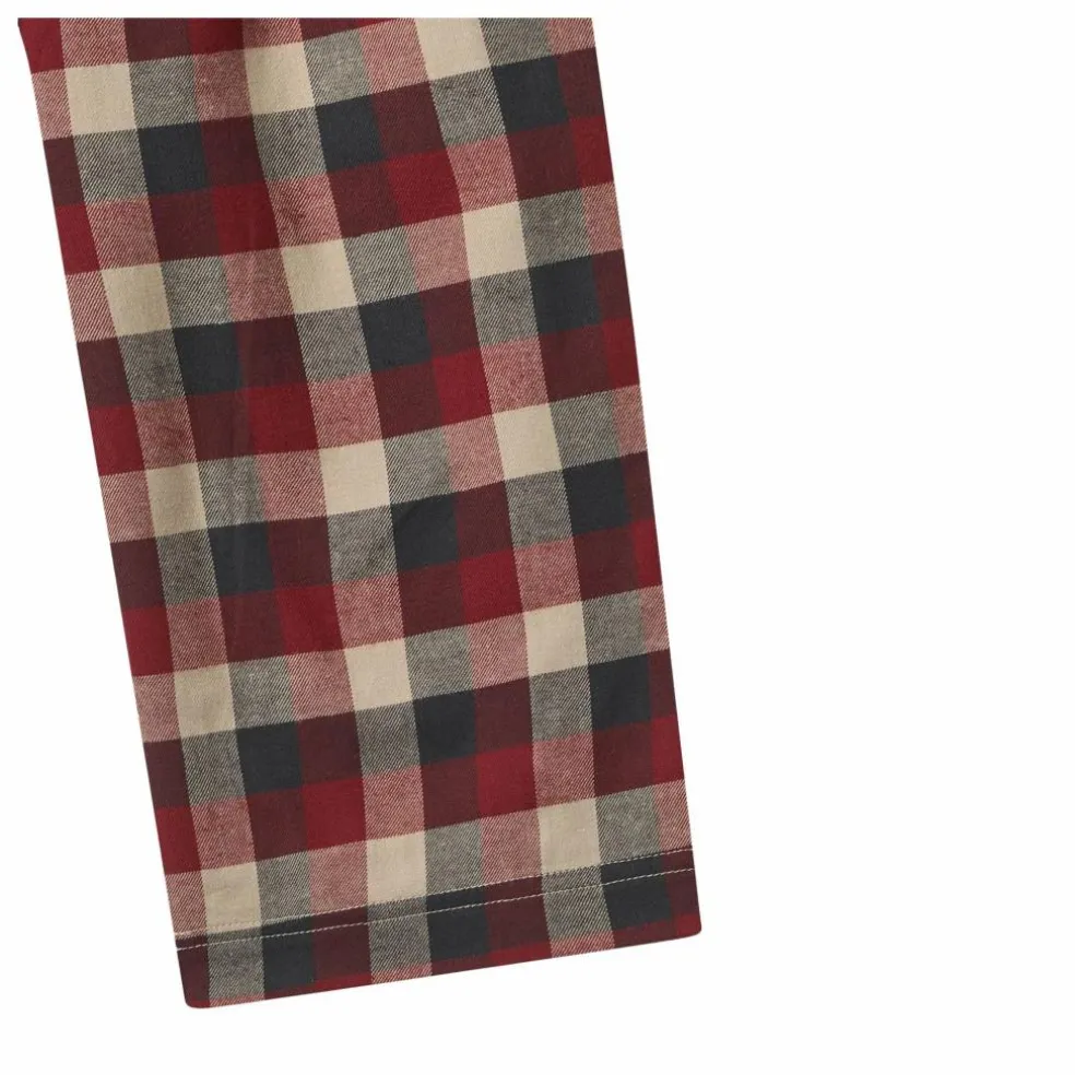 Pantalon Sasha Carreaux Coton Bio | Rouge