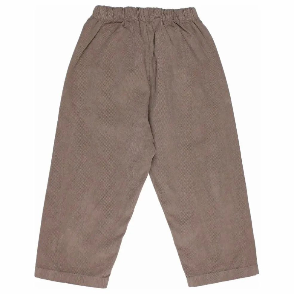 Pantalon Soft Velours Côtelé Coton Bio | Taupe