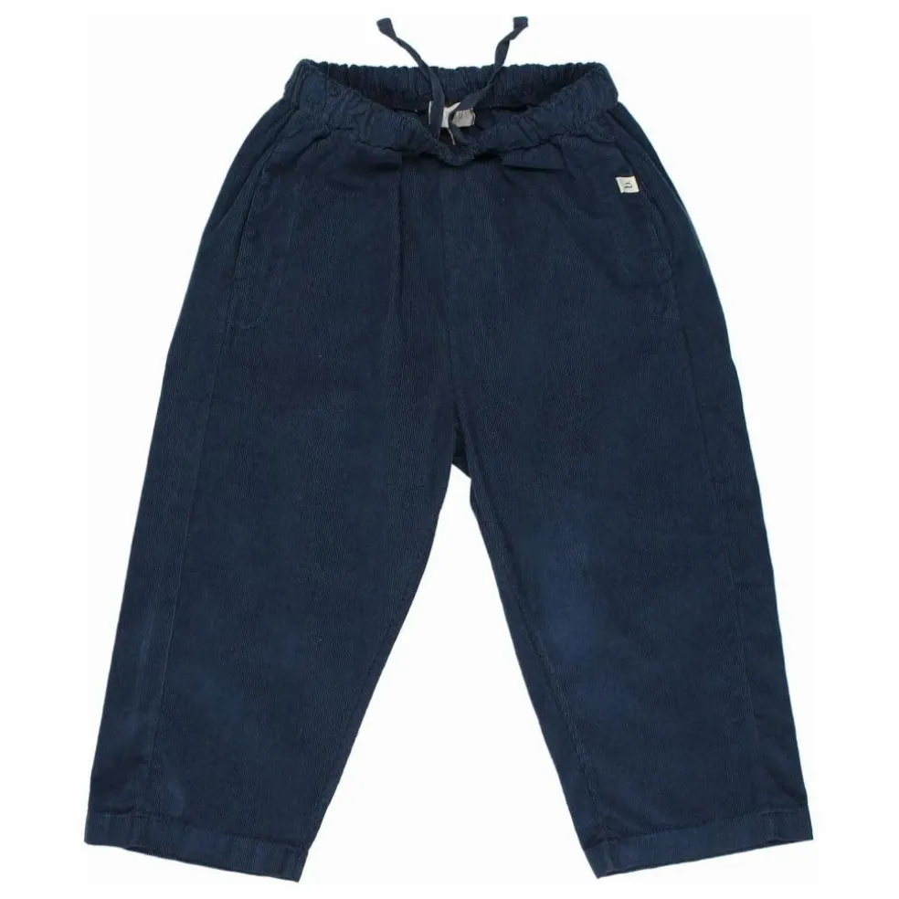 Pantalon Soft Velours Côtelé Coton Bio | Bleu marine