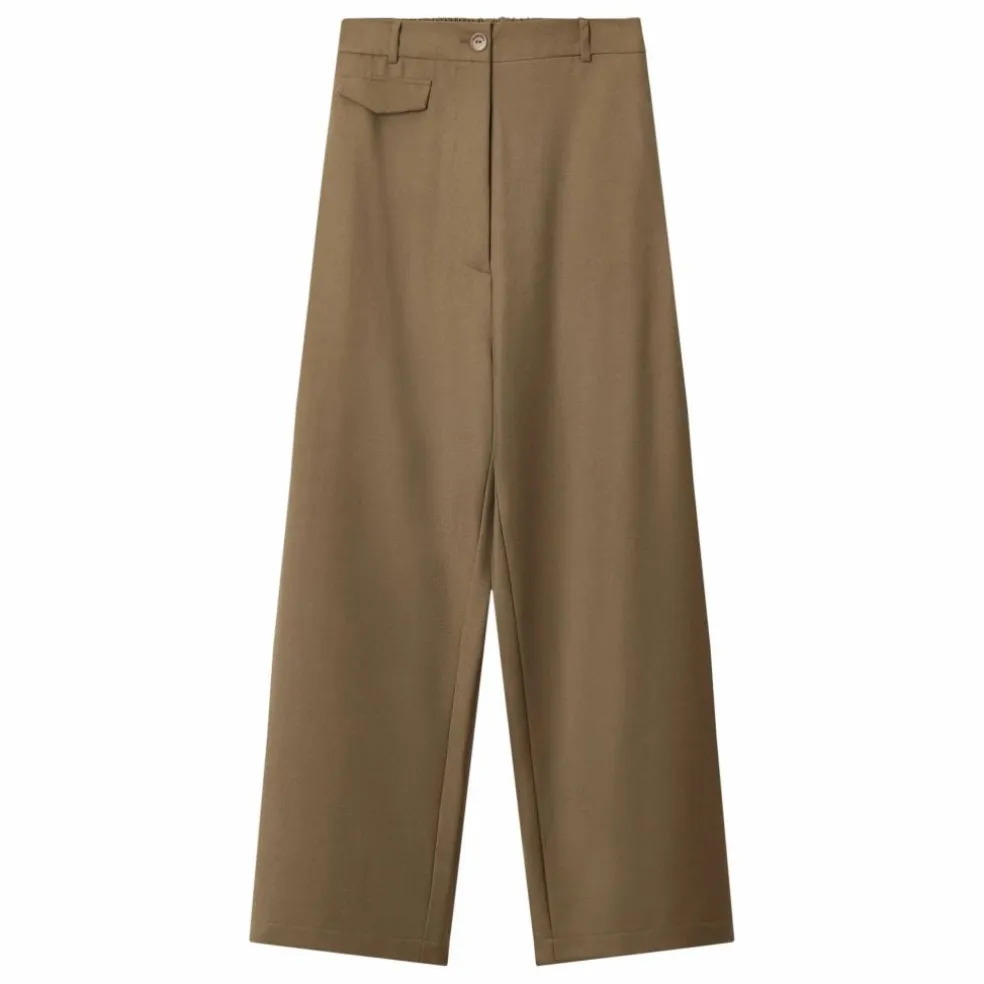 Pantalon Tailoring Poche Laine Vierge | Camel