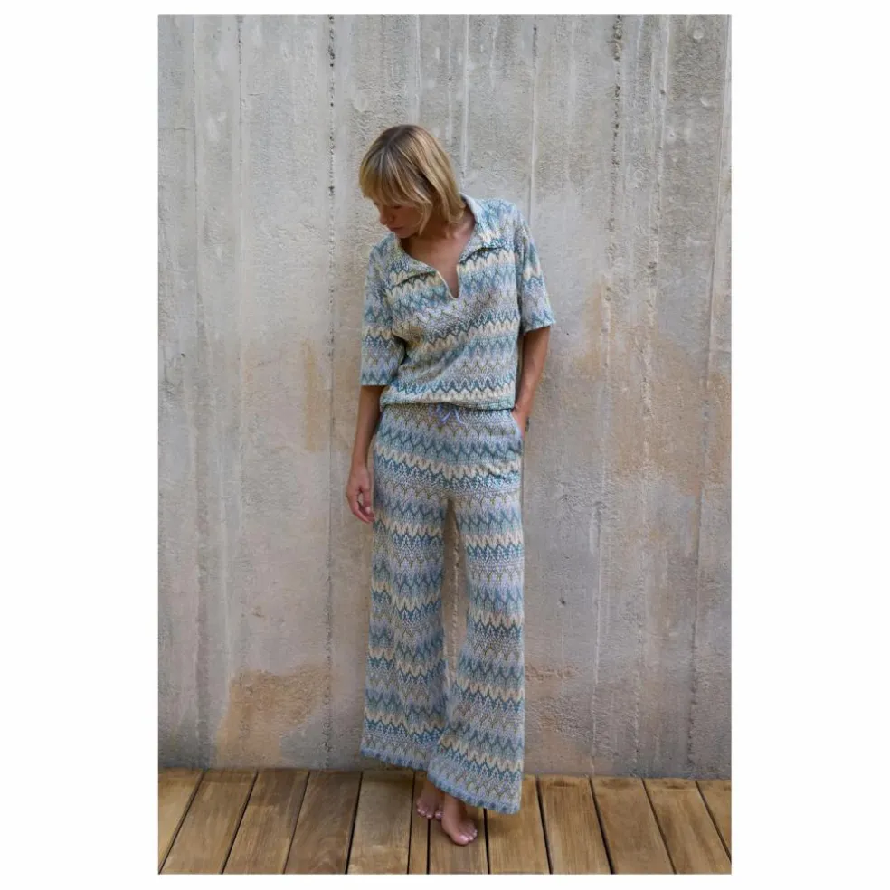 Pantalon Tricot Maud | Bleu