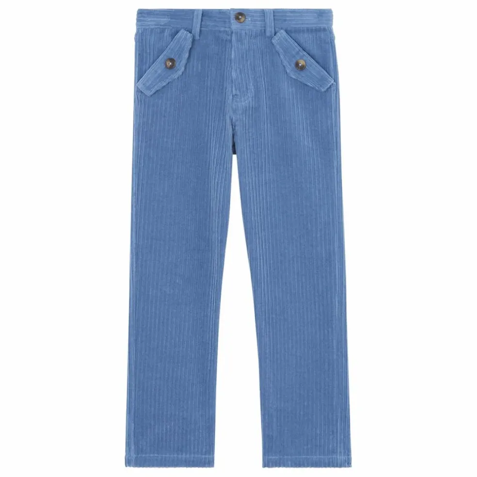 Pantalon Velours Côtelé | Bleu gris