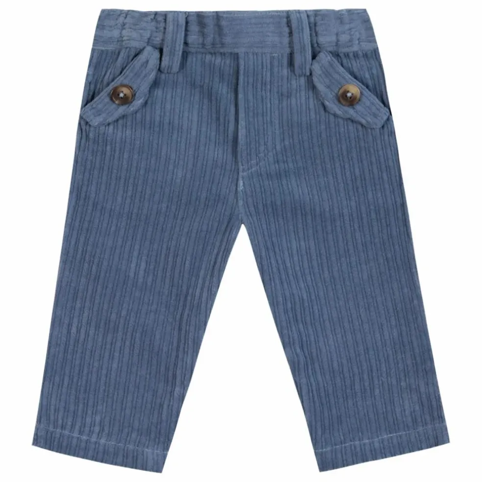 Pantalon Velours Côtelé Bébé | Bleu gris