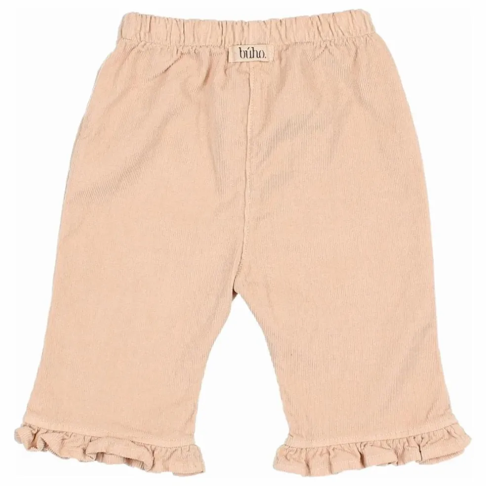Pantalon Velours Côtelé Coton Bio | Rose