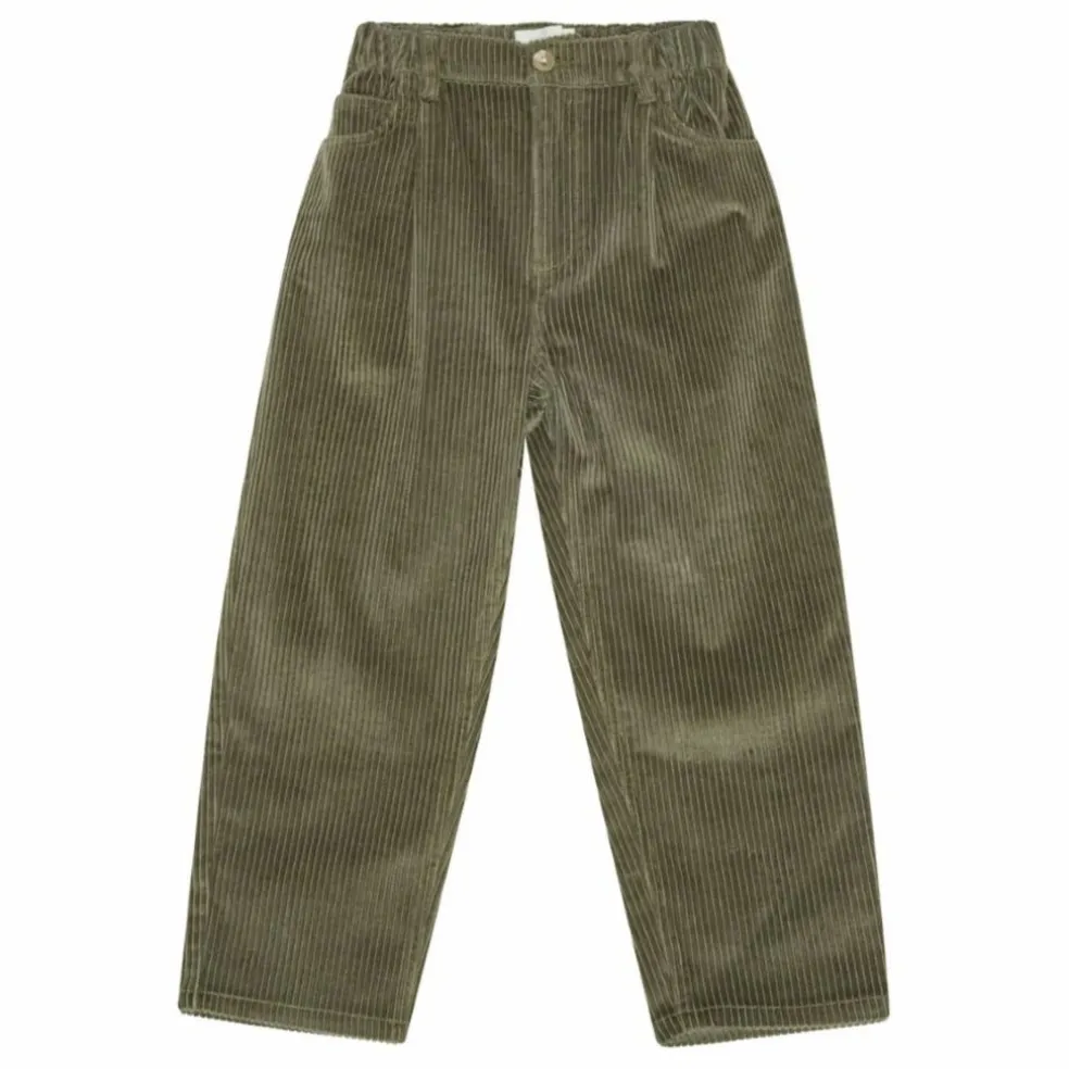 Pantalon Velours Côtelé Dorethy Coton Bio | Vert kaki