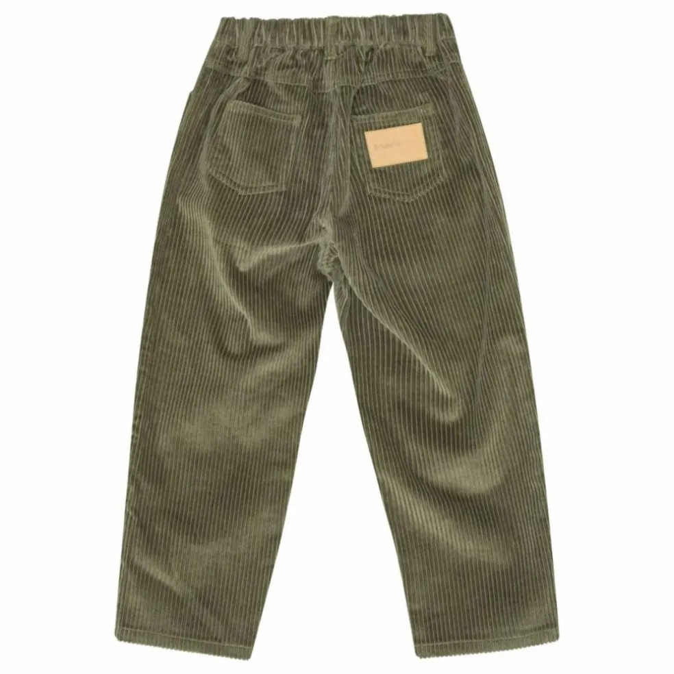 Pantalon Velours Côtelé Dorethy Coton Bio | Vert kaki