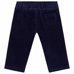 Pantalon Velours Côtelé Nœud | Bleu nuit